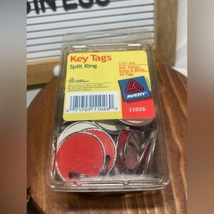 Avery Colorful Key Tags with Split Ring